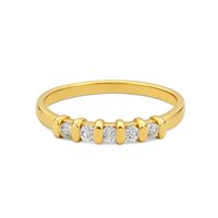 Anello da donna in oro giallo 18 kt con zirconi – 3.40 g – misura 15 – Idee Preziose dal 1987 - IP.AK18G/38